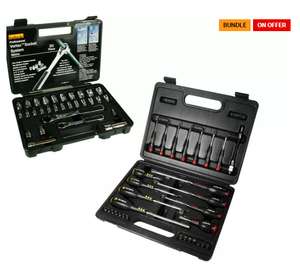 Free screwdriver set with purchase of Halfords advanced socket sets e.g 30 Pc Metric Vortex Socket Set with Screwdriver & Bit Set Bundle