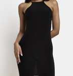 River Island Womens Mini Dress Black Racer Slinky Halter Neck Sleeveless £7 + free delivery @ River Island Outlet / Ebay