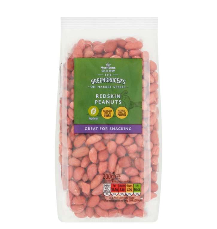 2 x 200g Morrisons Redskin Peanuts (400g in Total)