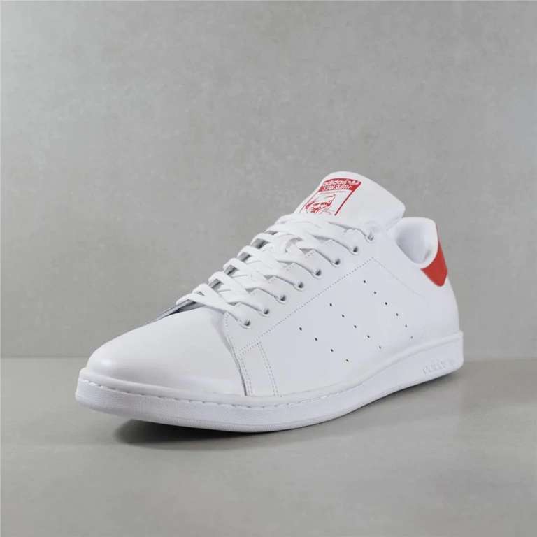 Mens adidas Originals Stan Smith Trainers - White/Red Size 20 £19.99 + delivery @ Brand X