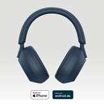 Sony WH-1000XM5 Noise Cancelling Wireless Headphones - 30 hrs battery life - Around-ear style - Optimised for Alexa & Google - Midnight Blue