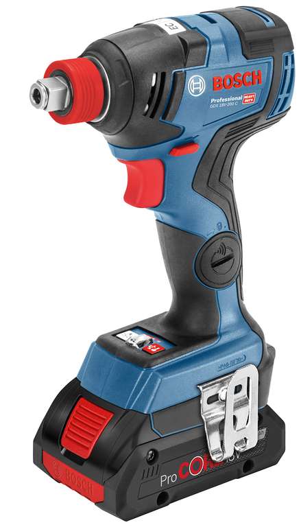Bosch Professional 18V System GDX 18V-200 C cordless impact driver (max. torque: 200 Nm, incl. 2 x 5.0 Ah rechargeable batteries, in L-BOXX)