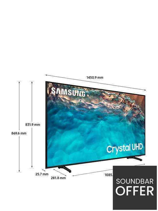 Samsung UE65BU8000KXXU, 65 inch, Crystal, 4K Ultra HD HDR, Smart TV - £799 @ Very