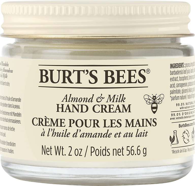 Burt's Bees Almond oil, beeswax & Milk Hand Cream 56.6g. £5.17 / £4.65 Subscribe & Save at Amazon