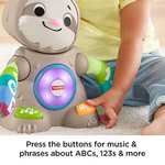 Fisher-Price Linkimals Baby Learning Toy with Lights Music and Motion, Smooth Moves Sloth, UK English Version, GHR18