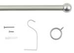 Extendable Metal Curtain Pole - Silver £6.67 with Free Click and Collect from Argos
