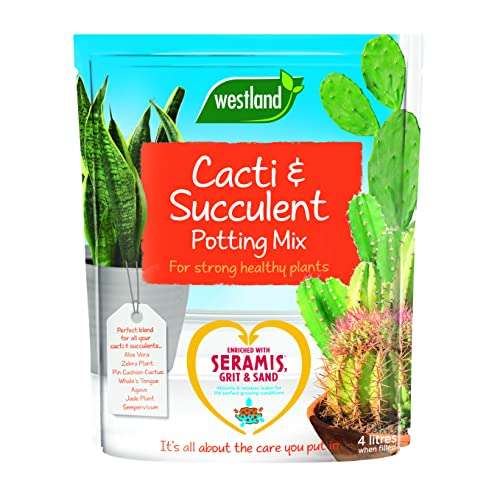 Westland 10200054 Cacti/Succulent Potting Compost Mix and Enriched with Seramis, 4 litres - £3.99 @ Amazon