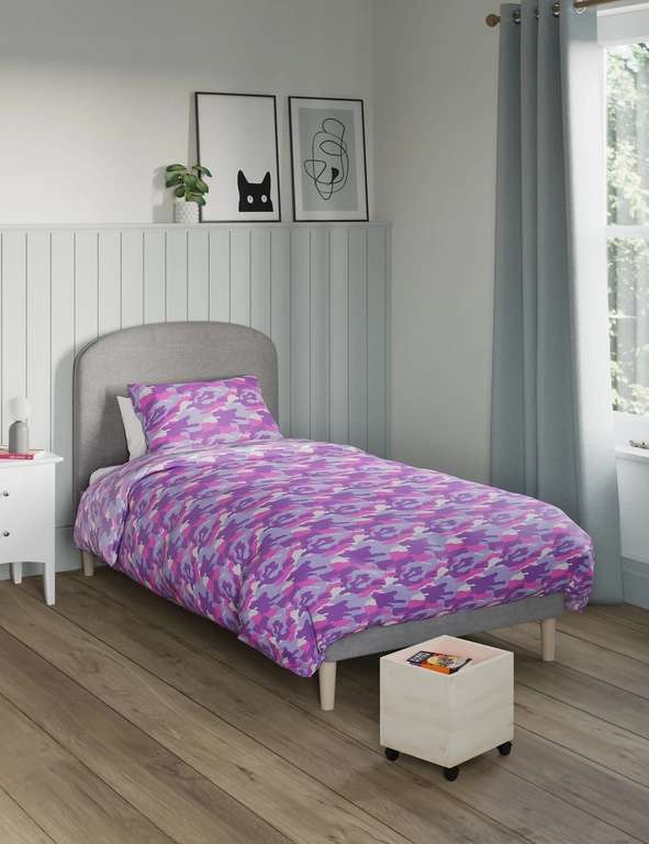 M&S Collection Pure Cotton Camouflage Bedding Set (Single £6 / Double £7) (Free Click & Collect) @ Marks & Spencer
