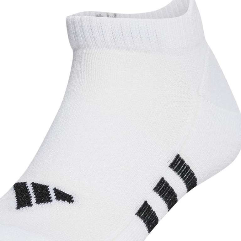 adidas Unisex Performance Cushioned Low Socks 3 Pairs Socks - White / Small