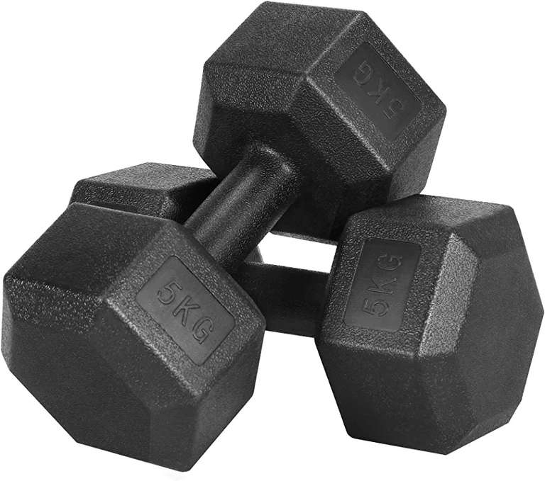 Yaheetech 5kg Dumbbells Pair 2x5kg Portable Dumbbell Set Hand Weights for Men Women - £19.37 with voucher Sold & ship by Yaheetech @ Amazon