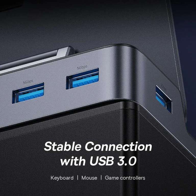 Baseus USB C Docking Station(Steam Deck/Switch) 6-in-1 USBC to 4K @60Hz using code @ BASEUS Official Store