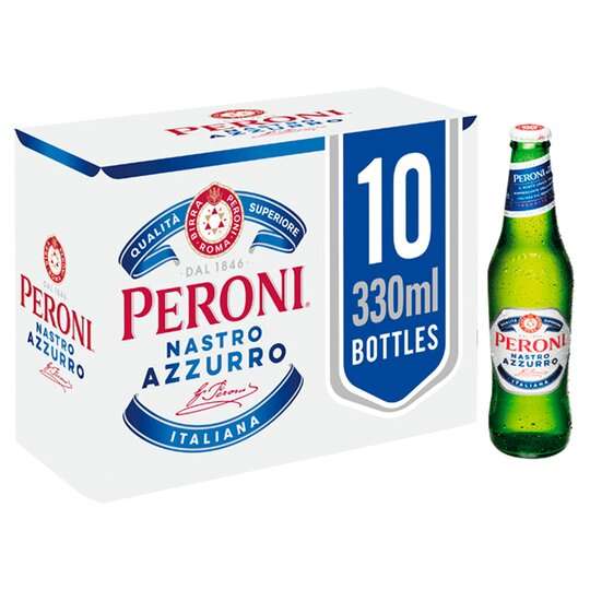 Peroni Nastro Azzurro Lager 10X330ml reduced to clear £5.49 @ Tesco