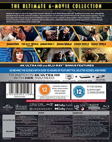 Jurassic Park 6-Movie Collection 4K Blu-ray