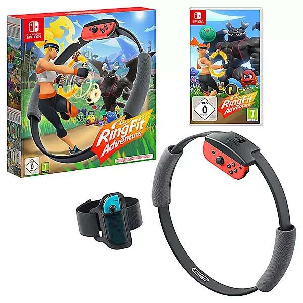 Ring Fit Adventure w/Fitness Ring & Leg Strap, Used | Nintendo Switch Game & 5 Year Warranty | Free C&C