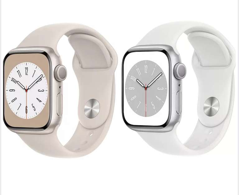 Brand new Apple Watch Series 8 GPS, 41mm, Regular, Starlight or Silver further reduced (2 Year Warranty included) + free delivery