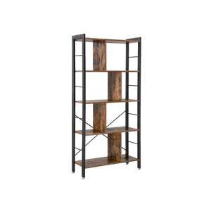 VASAGLE Large 4-Tier Industrial Floor Standing Bookcase Engineered Wood and Iron Frame in Rustic Brown for £69.99 delivered @ Songmics