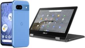 Google Pixel 8a 256GB + Claim ASUS Chromebook Flip C124 + £10 30GB Sim card