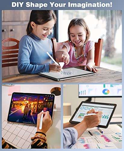 MoKo iPad Pencil 2nd Generation, Apple Pencil USB-C/2nd Gen with Magnetic  Wireless Charging 