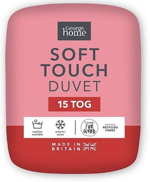 Winter Warm Soft Touch Duvet 15 Tog - £15 @ George (Asda)