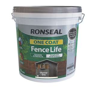 Ronseal One Coat Fence Life 9L, various colours - £8.99 @ Screwfix