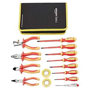 Amazon Basics 1000 Volt VDE Insulated Tool Set, Pliers and Screwdriver Industrial Tool Set £27.98 @ Amazon