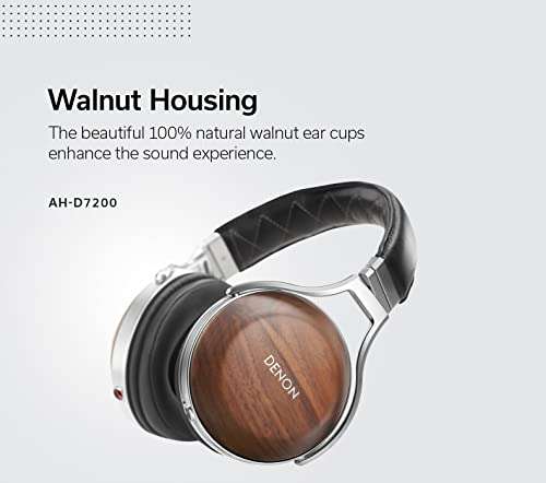 and Sound Walnut Premium | Hi-Fi with Headphones, hotukdeals 50mm Hi-Res Housing Drivers Over-Ear Denon FreeEdge AH-D7200