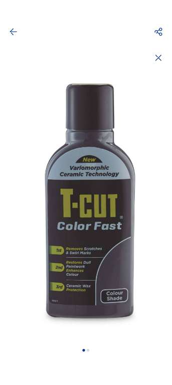 T-Cut Color Fast Céramique Blanc 500 Ml - Rénovateur Peinture Voiture 3-en-1 - Élimine Rayures Et Oxydation