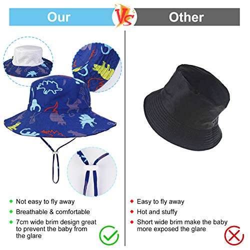 Kids Bucket Hat, Unisex Child Summer Hat Wide Brim Sun Protection Hat - £4.79 with code, Dispatches from Amazon Sold by JUPSK
