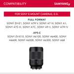 Samyang AF 35mm F1.4 II FE camera lens for Sony E sold and dispatched by Dispatches from Carmarthen Cameras