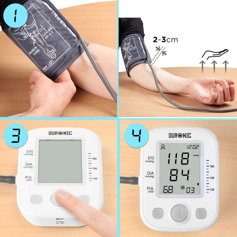 Blood Pressure Monitor Machine BPM200, CE Approved - Discount At Checkout (Selected Users) - Sold By Duronic FB Amazon