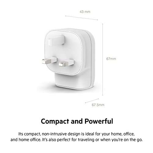 Belkin 37W USB Type C PPS PD Dual Port Wall Phone Charger,