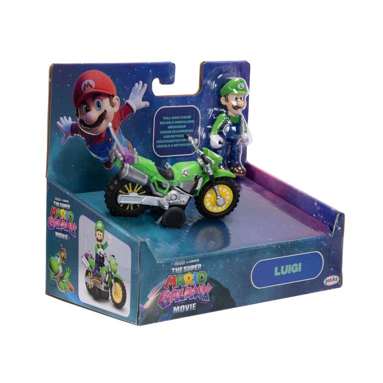 Luigi with Pull Back Motorcycle – Super Mario Galaxy Figure at Amazon