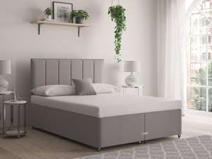 Sleep and Snooze Grey Divan Base (no headboard) — single for £72.25 or double for £97.75 delivered using code @ Sleep and Snooze