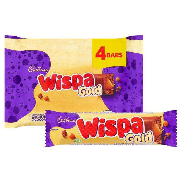 Cadbury Wispa Gold Chocolate Bar Multipack x4 in Accrington