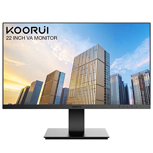 KOORUI 22 Inch Business Computer Monitor, FHD 1080p 75hz Desktop Monitor - £55.99 at checkout @ Amazon