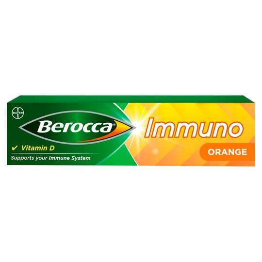 Berocca Immuno Orange Flavoured Sugar Free Tablets with Vitamin D - 15 effervescent tablets £5.60 with coupon @ Tesco instore or online