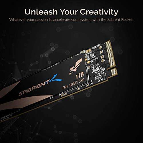 Sabrent 1TB NVMe PCIe 4.0 M.2 SSD £77.99 Dispatches from Amazon Sold by Store4Memory