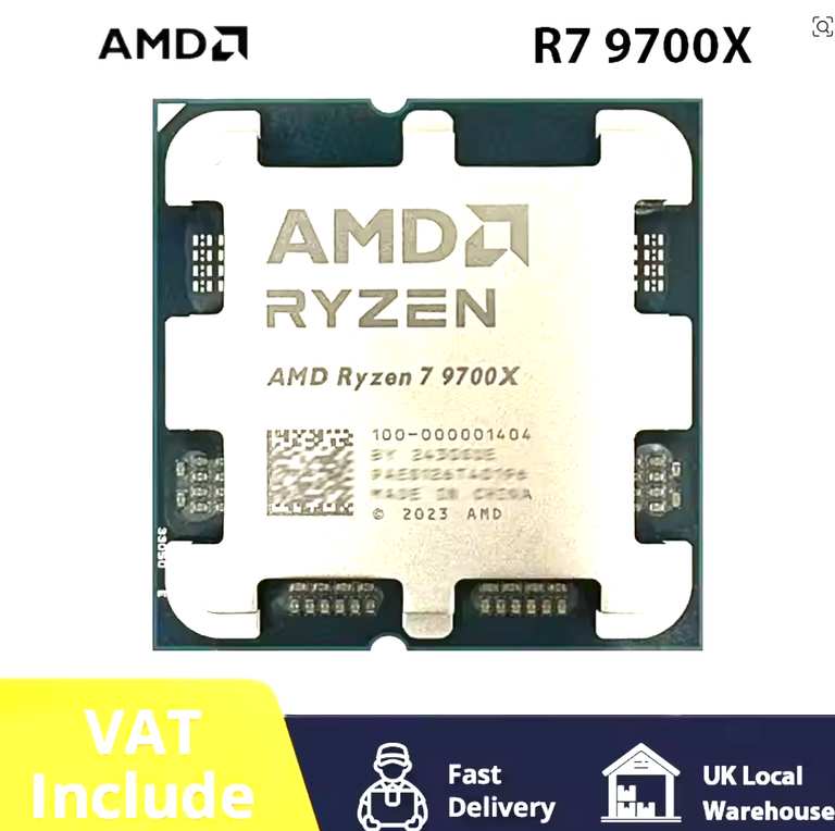 AMD Ryzen 7 9700X Eight Core 5.50GHz AM5 Processor Tray with code at MTIME TRADER Store
