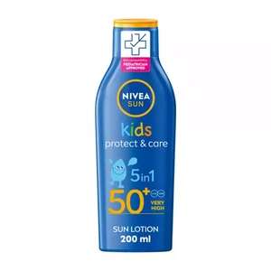 Nlvea SUN Kids Protect & Care Sun Lotion SPF 50+ £6.00 @ Asda