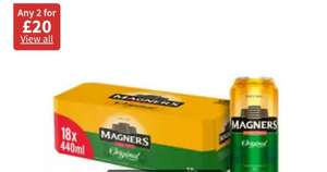 36x 440ml Cans of Magners Apple Irish Cider (2x 18 packs / ABV 4.5%) £20 @ Asda