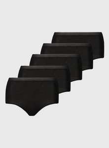 Black Comfort Waistband Full Knickers 5 Pack - £7.50 + Free Click & Collect - @ Argos
