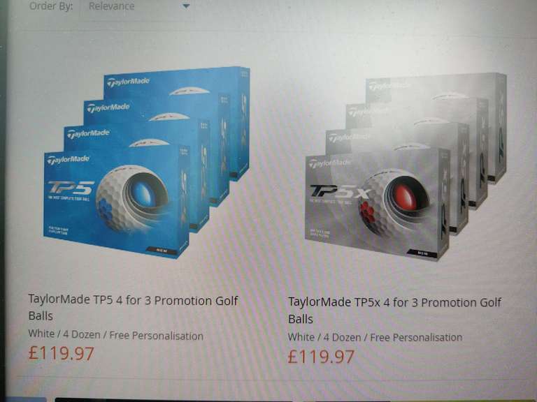 4 for 3 on TaylorMade Golf Balls - £119.97 @ Scottsdale Golf
