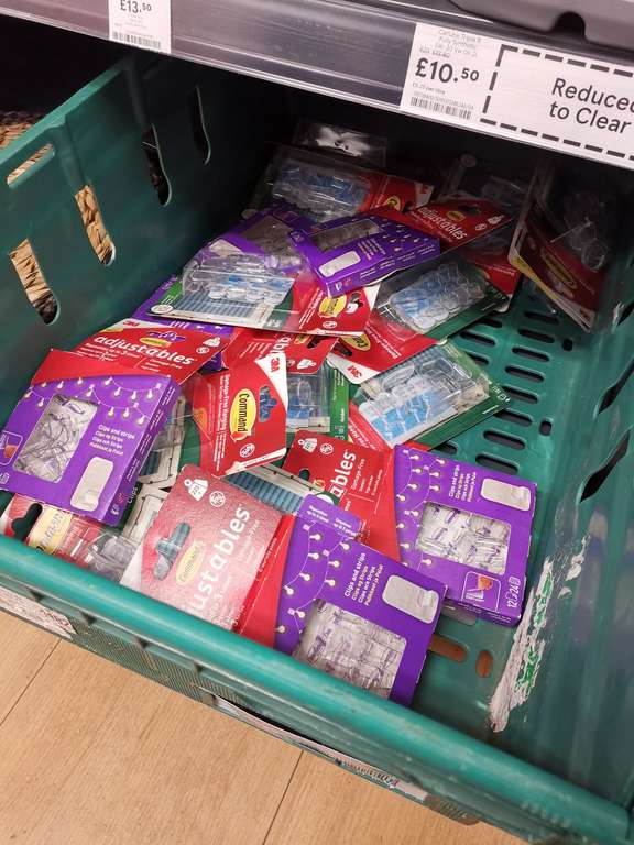 3M Command wire clips from 13p - Tesco Cradley Heath