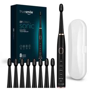 D7 True Smile Sonic Electric Toothbrush USB Rechargeable 4 heads - ThinkPrice
