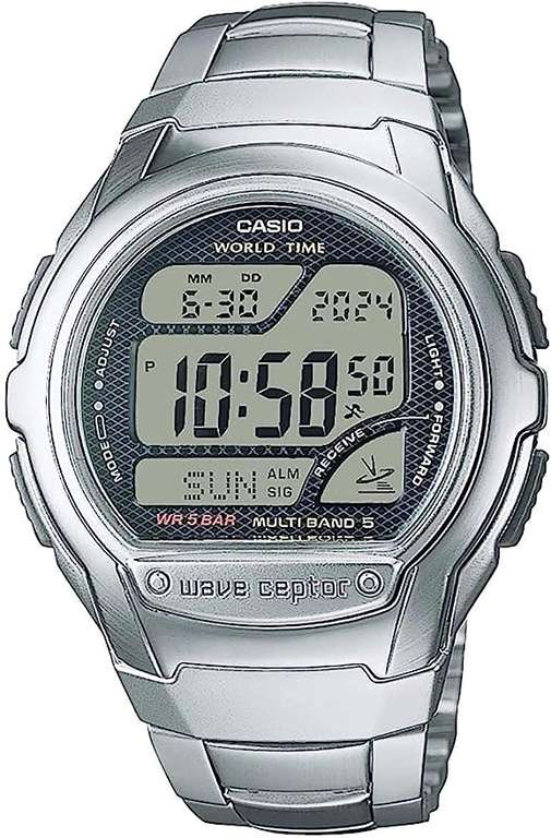 Casio Waveceptor WV-58RD-1AEF Digital Quartz Watch, Stainless steel, Multiband 5 for £39.99 (free click and collect) at H Samuel