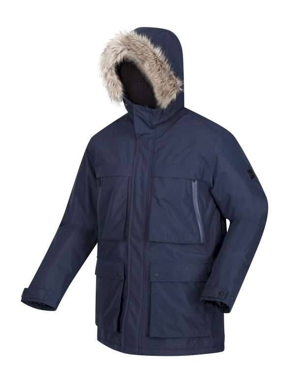 Men's Volter Waterproof Insulated Parka Heated Jacket - Dark Khaki and Navy and Most Sizes - £43.95 free Click & Collect @ Regatta