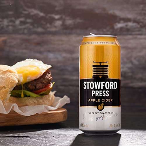 Stowford Press Apple Cider, 4.5% ABV - Cans (6 x 4 Pack) 440ml (with £1.61 voucher)