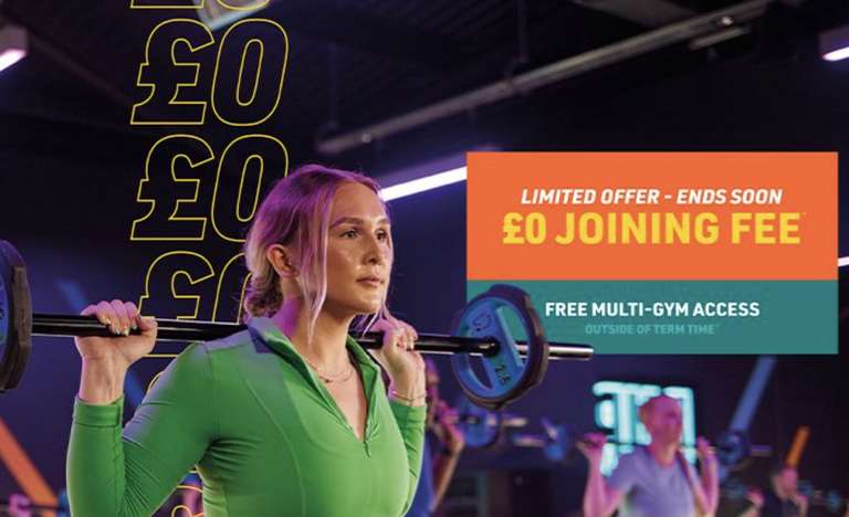 £0 joining fee for Unidays Students @ Selected PureGym Locations