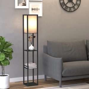 Shelf Floor Lamp with 4-tier Open Shelves - £34.84 with code - Free Delivery @ Aosom