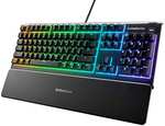 SteelSeries Apex 3 - RGB Gaming Keyboard - 10-Zone RGB Illumination - Premium Magnetic Wrist Rest